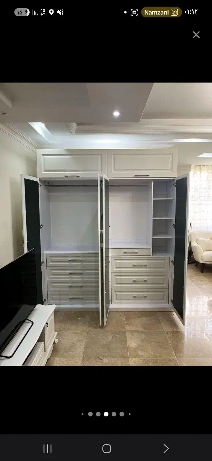 کمد دیواری بدن mdf نما ممبران|جاکفشی، کمد، دراور|چهاردانگه (تهران), |دیوار