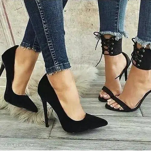 کفش مشکی و سفید|کیف، کفش، کمربند|اهواز, کوی پلیس|دیوار