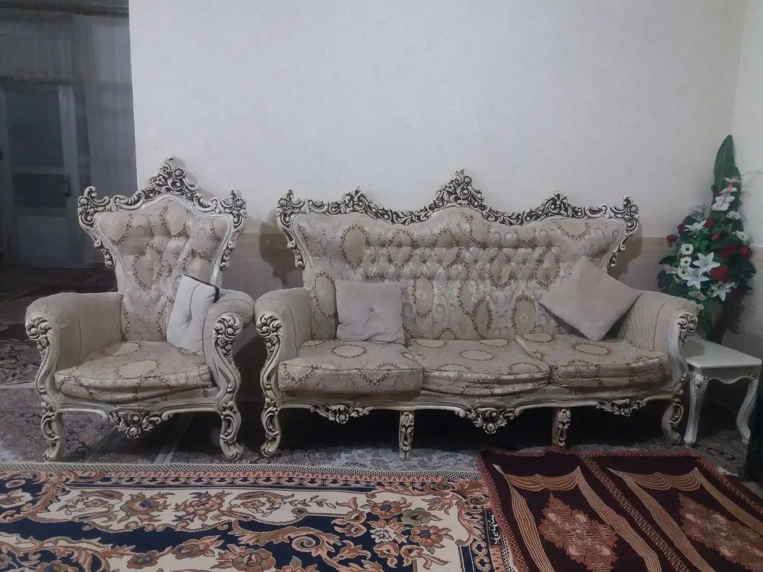 مبل سلطنتی ۹ نفره|مبلمان خانگی و میز عسلی|شیروان (خراسان), |دیوار