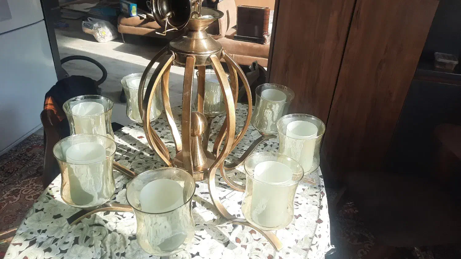 لوستر ۷شعله|لوستر و چراغ آویز|اردبیل, |دیوار