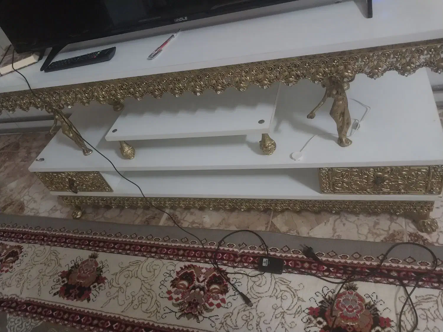 ست برنز درحد نو|بوفه، ویترین، کنسول|بوئین زهرا, |دیوار