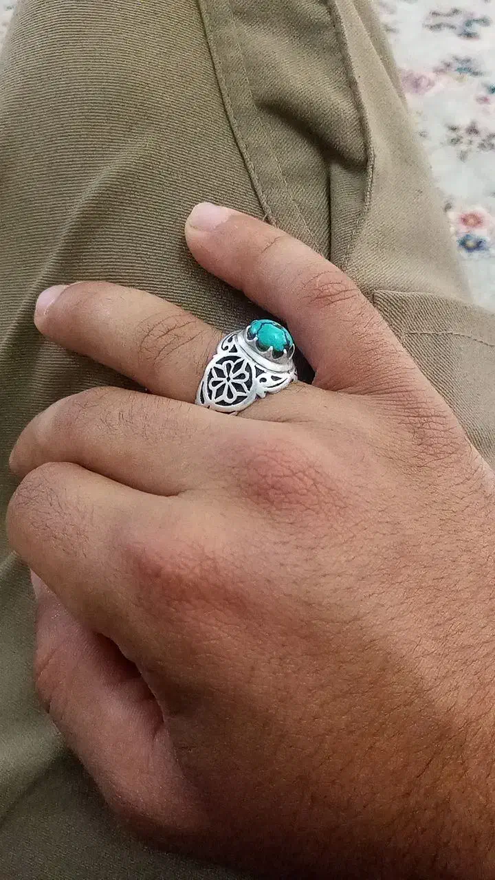 انگشتر فیروزه چنبر شبکه ای|جواهرات|کاشمر, |دیوار