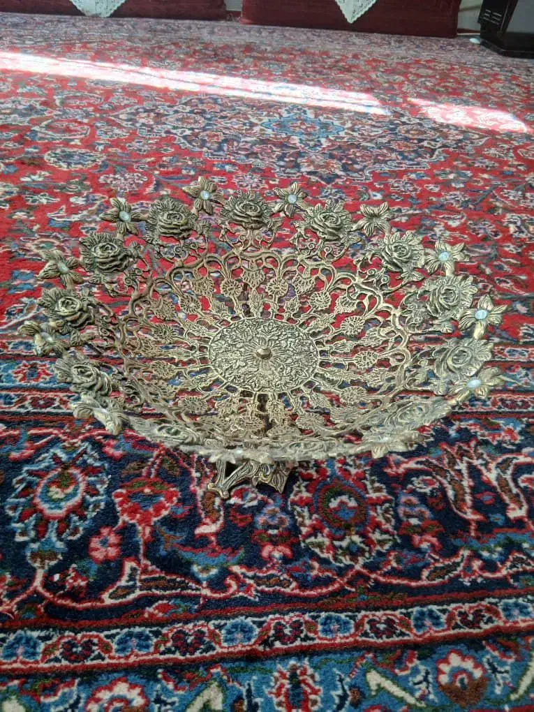 ۲ عدد میوه خوری برنزی|ظروف سرو و پذیرایی|ری, سرتخت|دیوار