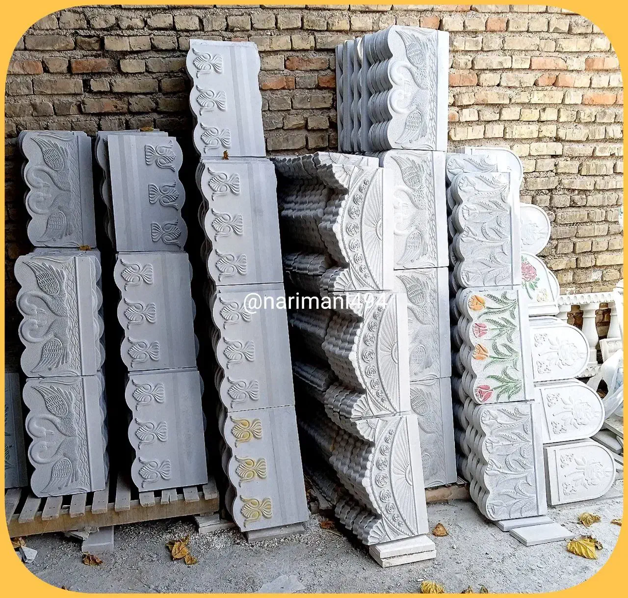 موزائیک،دورباغچه و گلدان سنگ مصنوعی|مصالح و تجهیزات ساختمان|استهبان, |دیوار