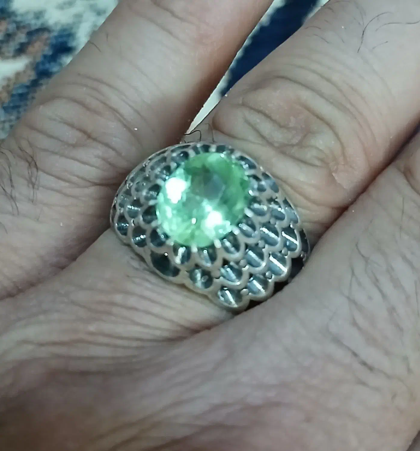 لنگشتر زبرچد اصل افغان|زیورآلات و اکسسوری|شیروان (خراسان), |دیوار