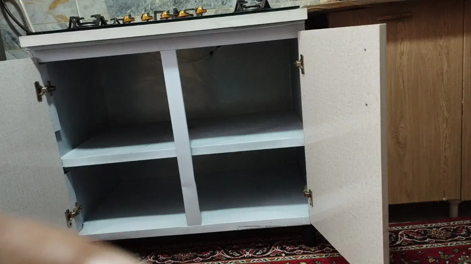 اجاق گاز صفحه ای و کابینت زیرش|اجاق گاز و لوازم برقی پختوپز|بهشهر, |دیوار