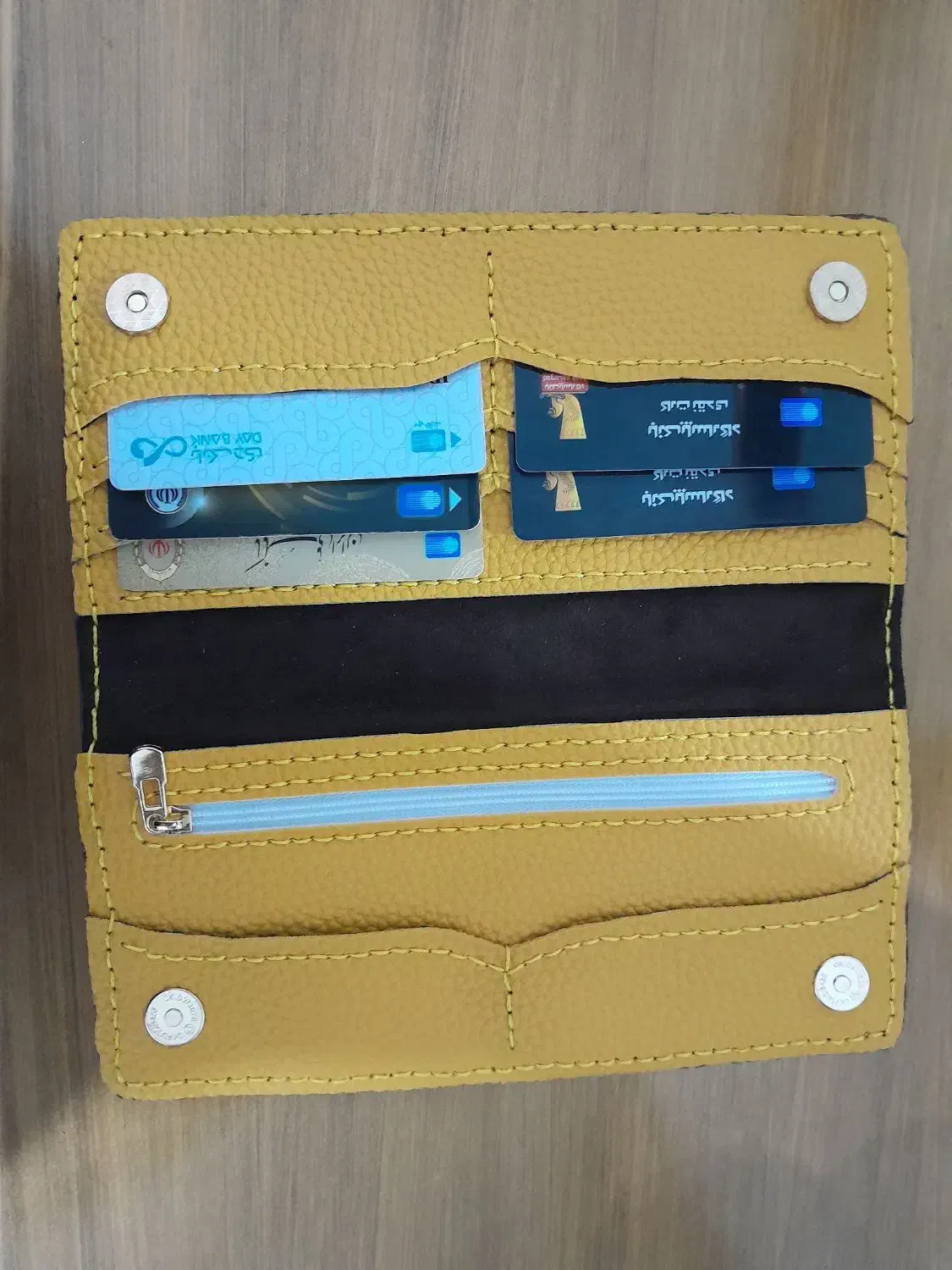 کیف پول چرم دخترونه خردلی|کیف، کفش، کمربند|اراک, |دیوار