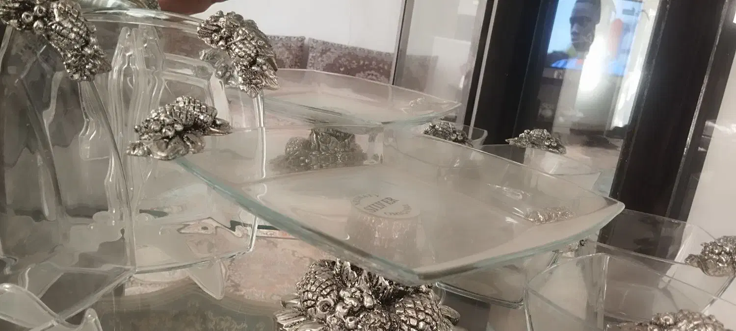 ظروف پذیرایی کریستال و سیلور شیک|ظروف سرو و پذیرایی|مشهد, رسالت|دیوار