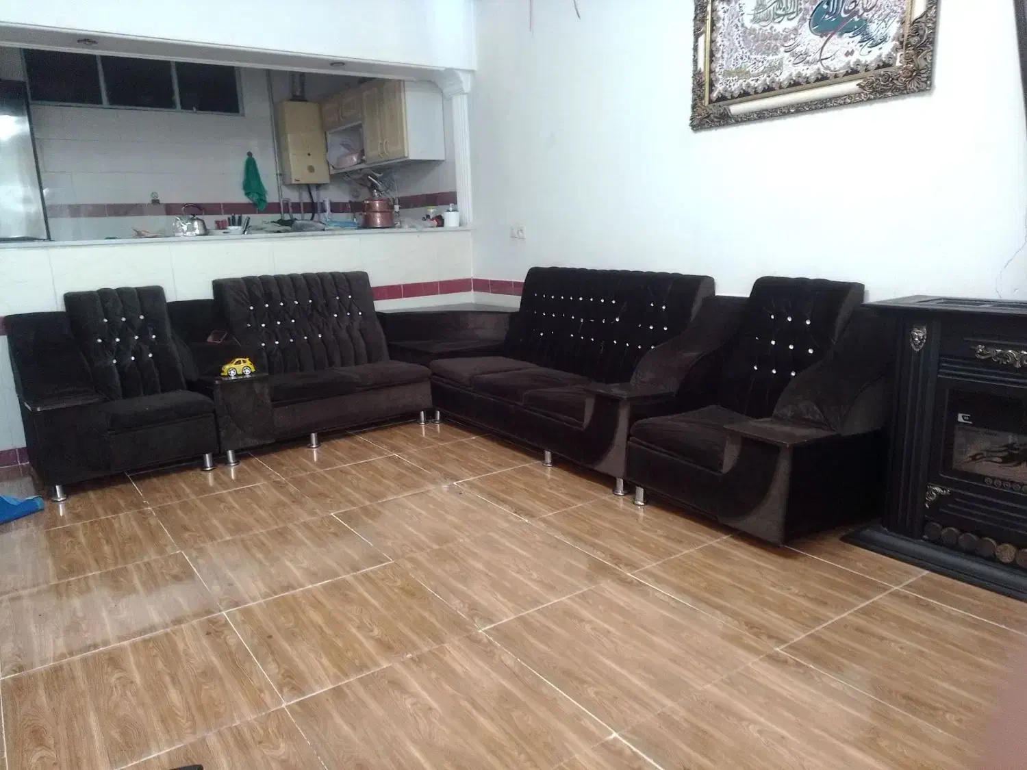 یه دست مبل هفت نفره L مانند تمیز|مبلمان خانگی و میز عسلی|سبزوار, اسلام آباد|دیوار