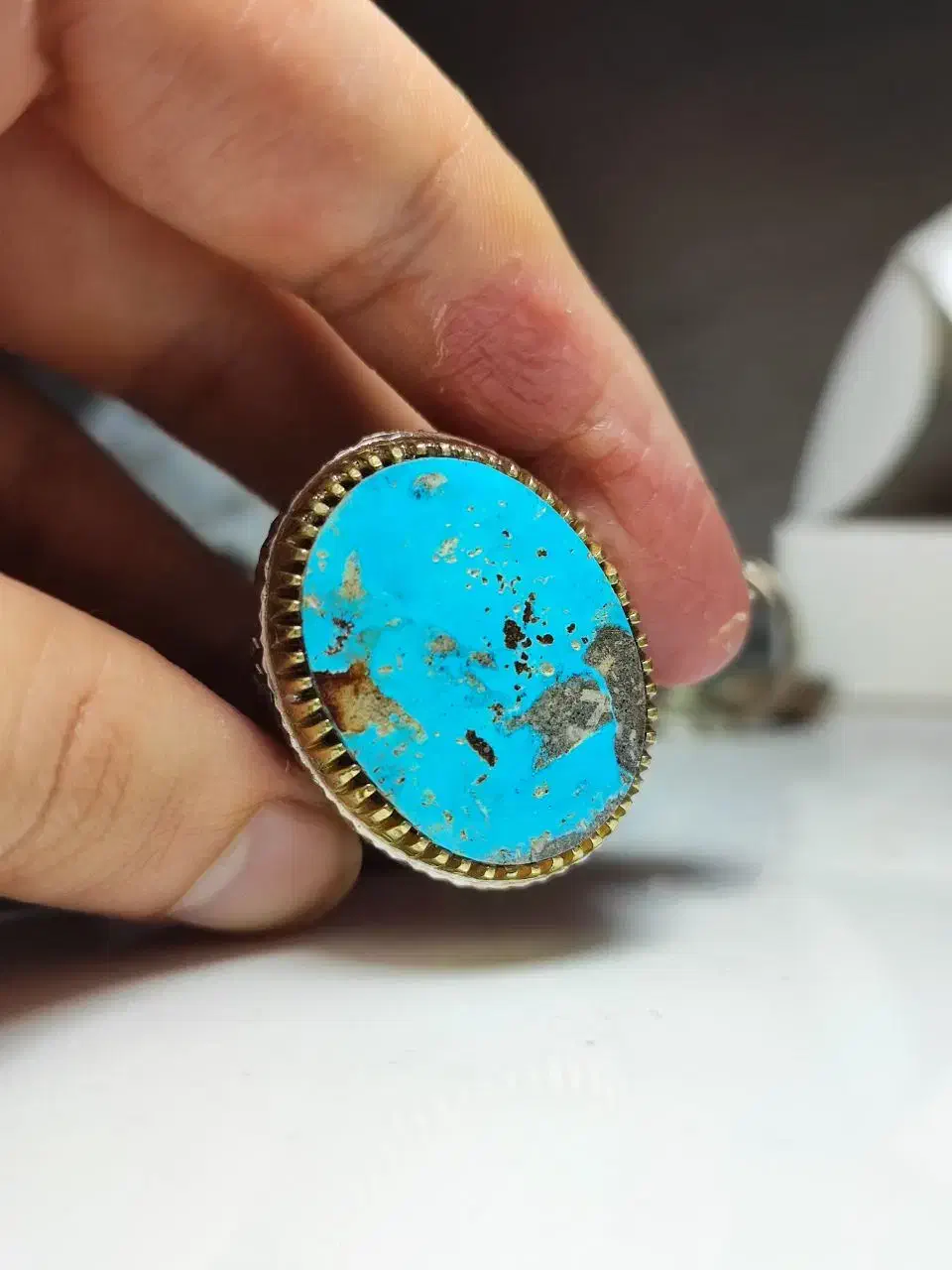 انگشتر مردانه فیروزه آبی|جواهرات|نیشابور, شهرک فرهنگیان|دیوار