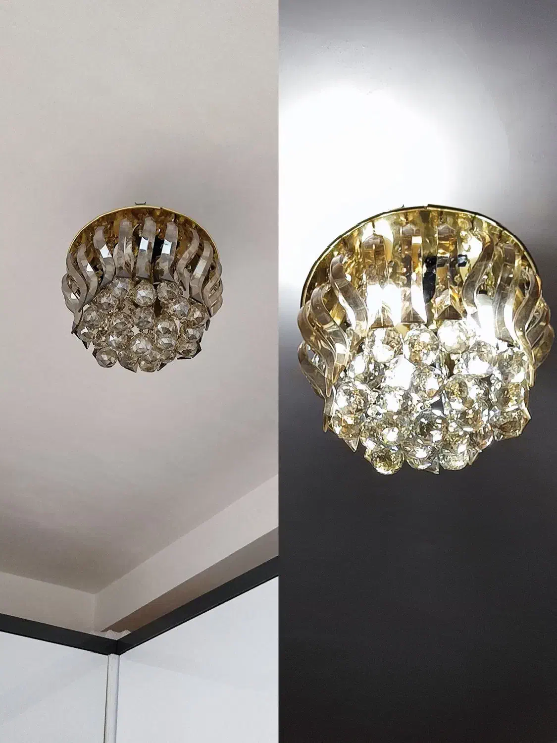 لوستر|لوستر و چراغ آویز|بهارستان, |دیوار