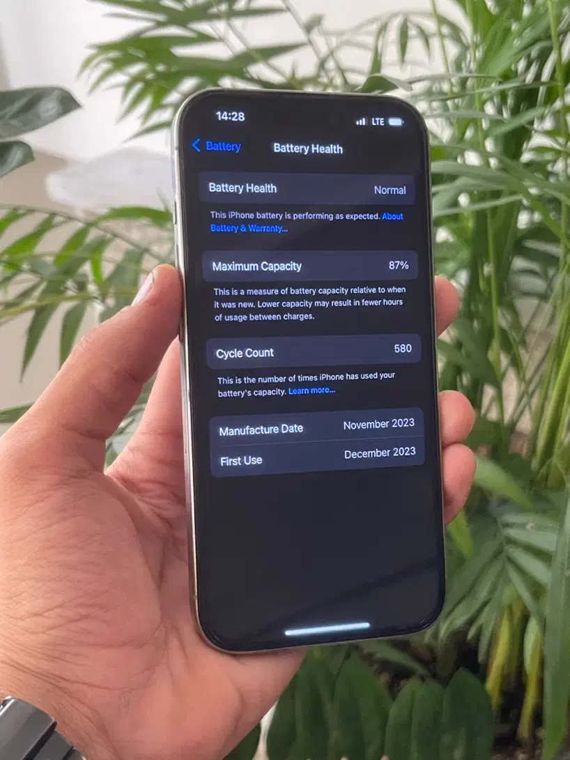 Iphone 15pro 256gig za battery 87%|موبایل|کرج, گلشهر|دیوار