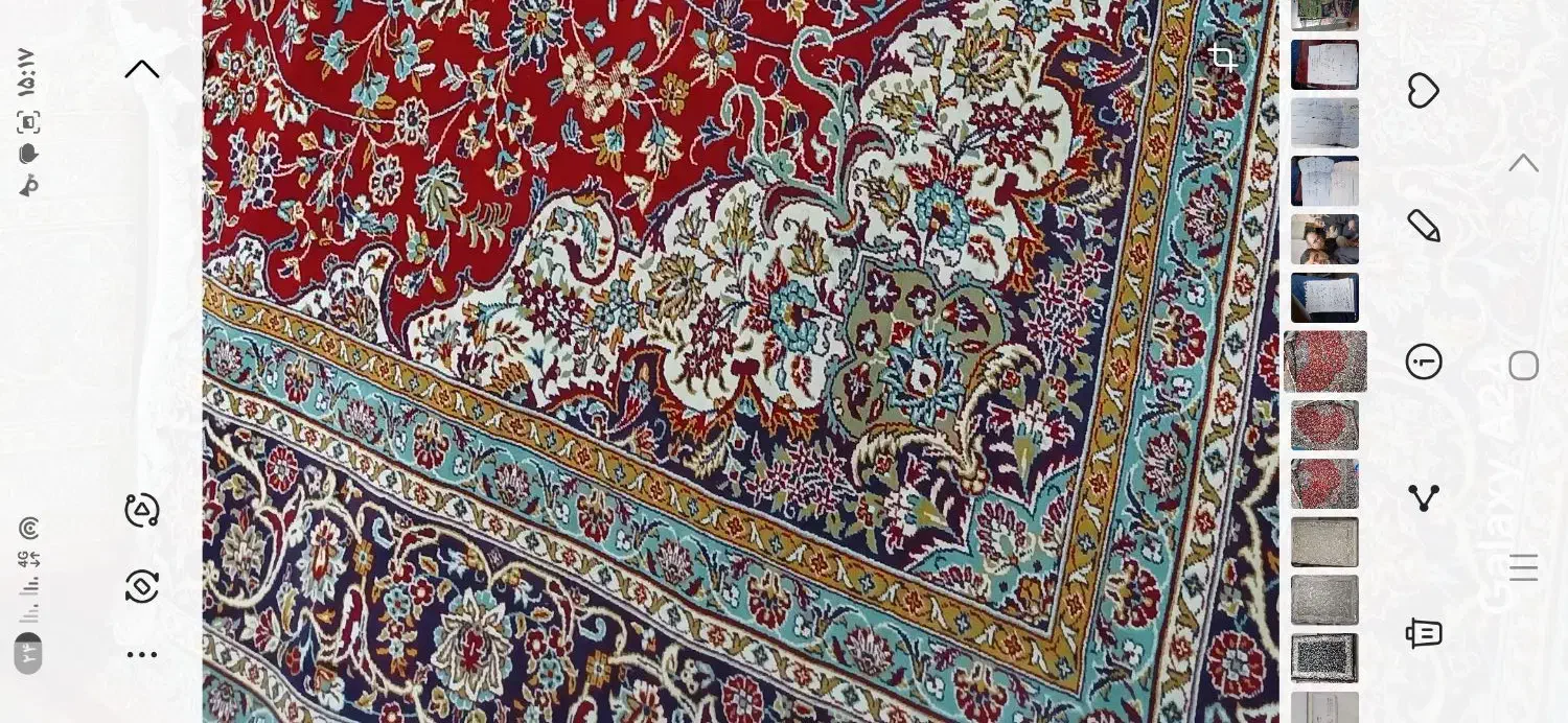 فرش ۱۲متری ماشینی لاکی -کارکرده -|فرش|ری, فیروزآبادی|دیوار
