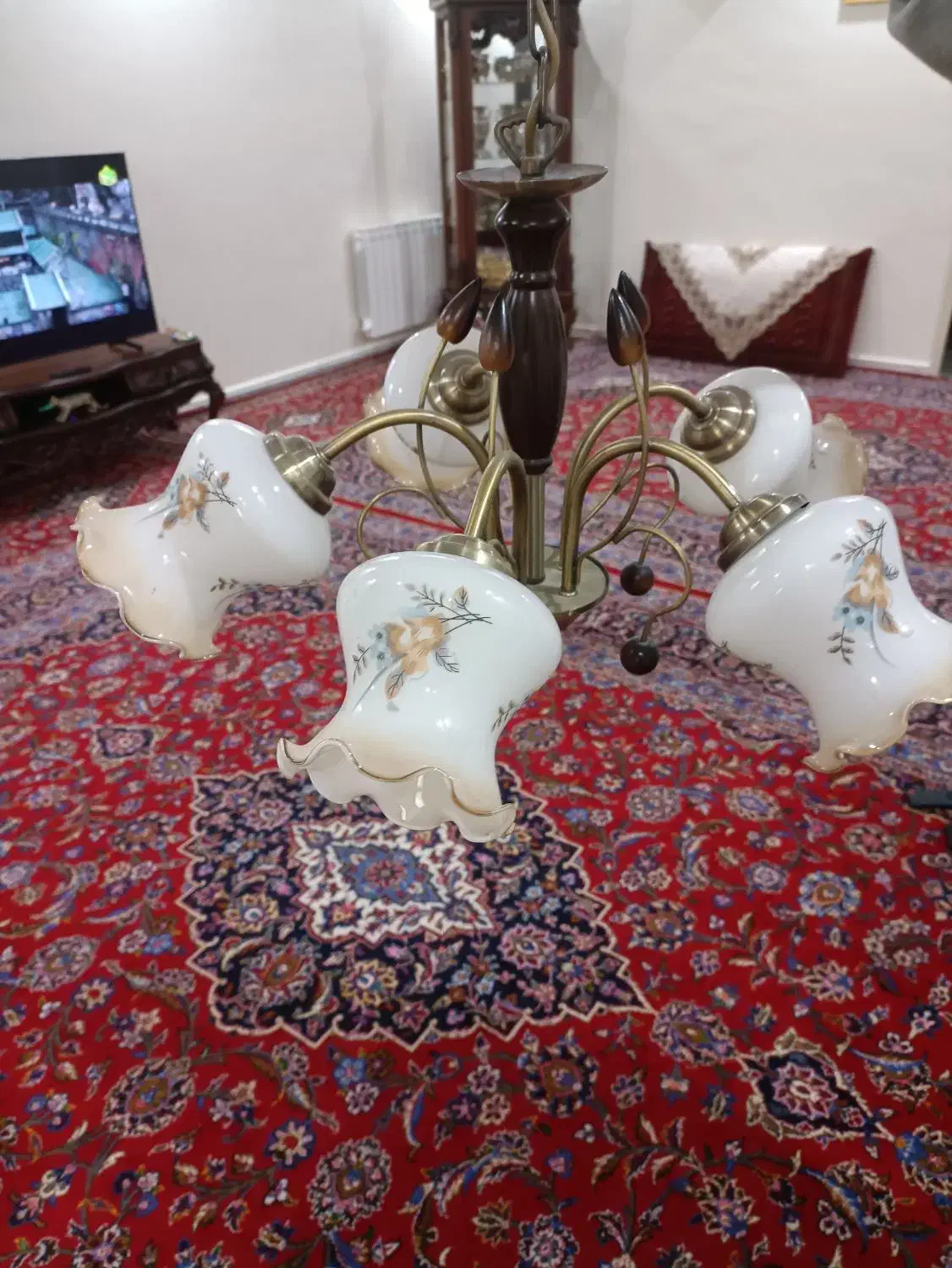 لوستر پنج لامپ|لوستر و چراغ آویز|تهران, خزانه|دیوار