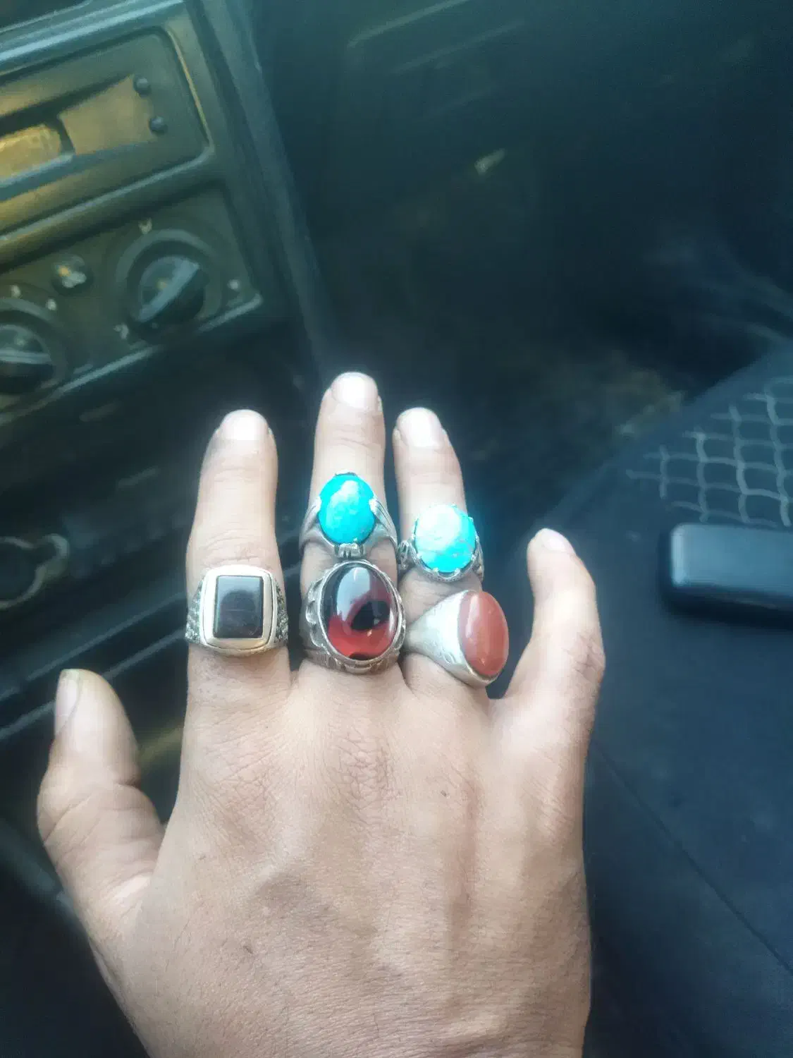 تعدادی انگشتر نقره ۹۲۵|جواهرات|دهدشت, |دیوار