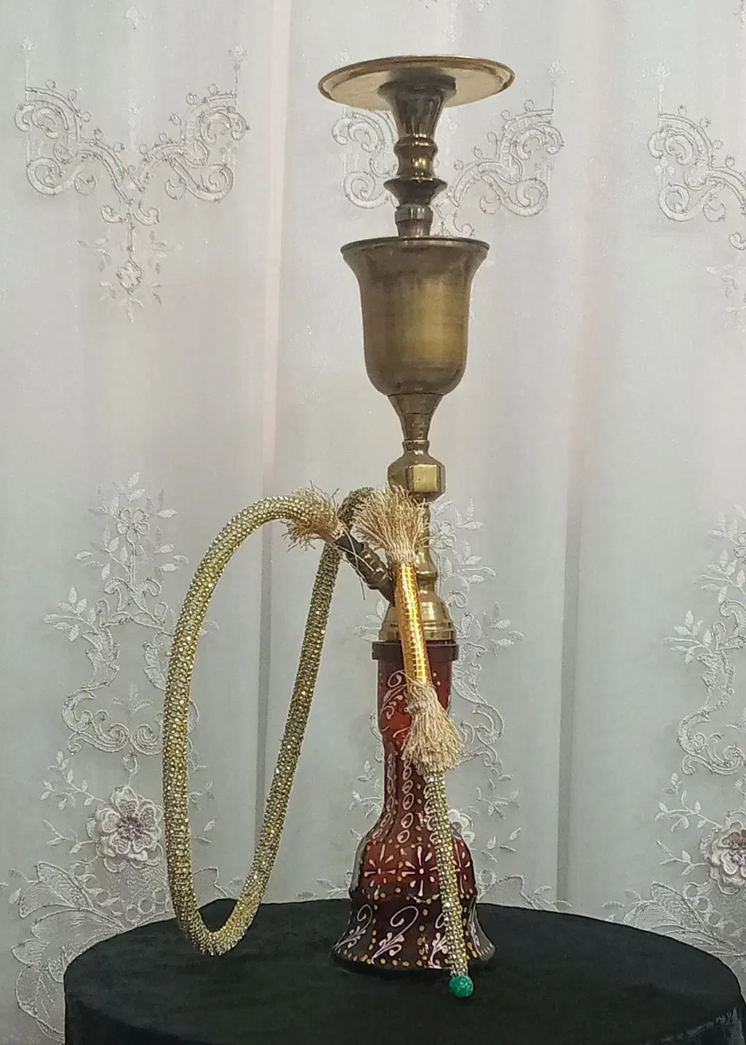 قلیان عربی (تنه برنج)|کلکسیون و سرگرمی|محمدیه-قزوین, |دیوار