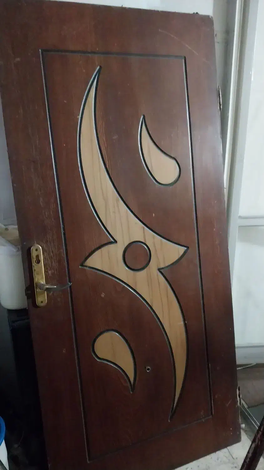 درب چوبی اندازه ۹۰در۱۹۷سانتی متر|مصالح و تجهیزات ساختمان|فولادشهر, B2|دیوار