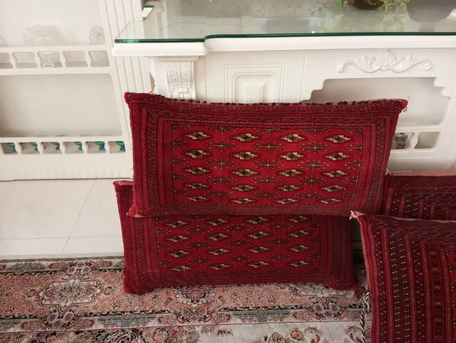 پشتی ترکمن اصل دستباف|پشتی|گلبهار, شهر جدید گلبهار|دیوار