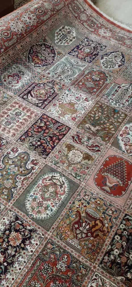 فرش ابریشم خشتی گلستان ۶ متری|فرش|تهران, دروس|دیوار