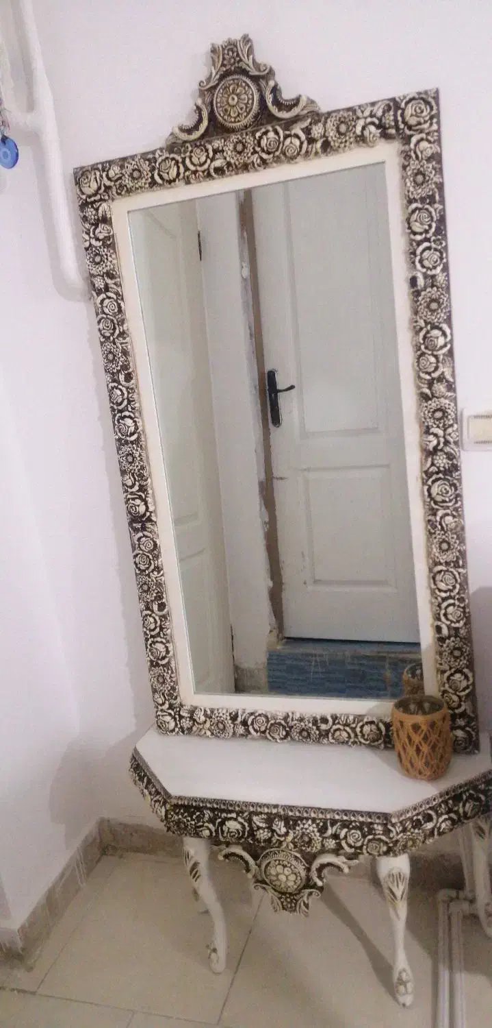 ست بوفه وآیینه کنسول وساعت ایستاده|بوفه، ویترین، کنسول|ایلام, |دیوار