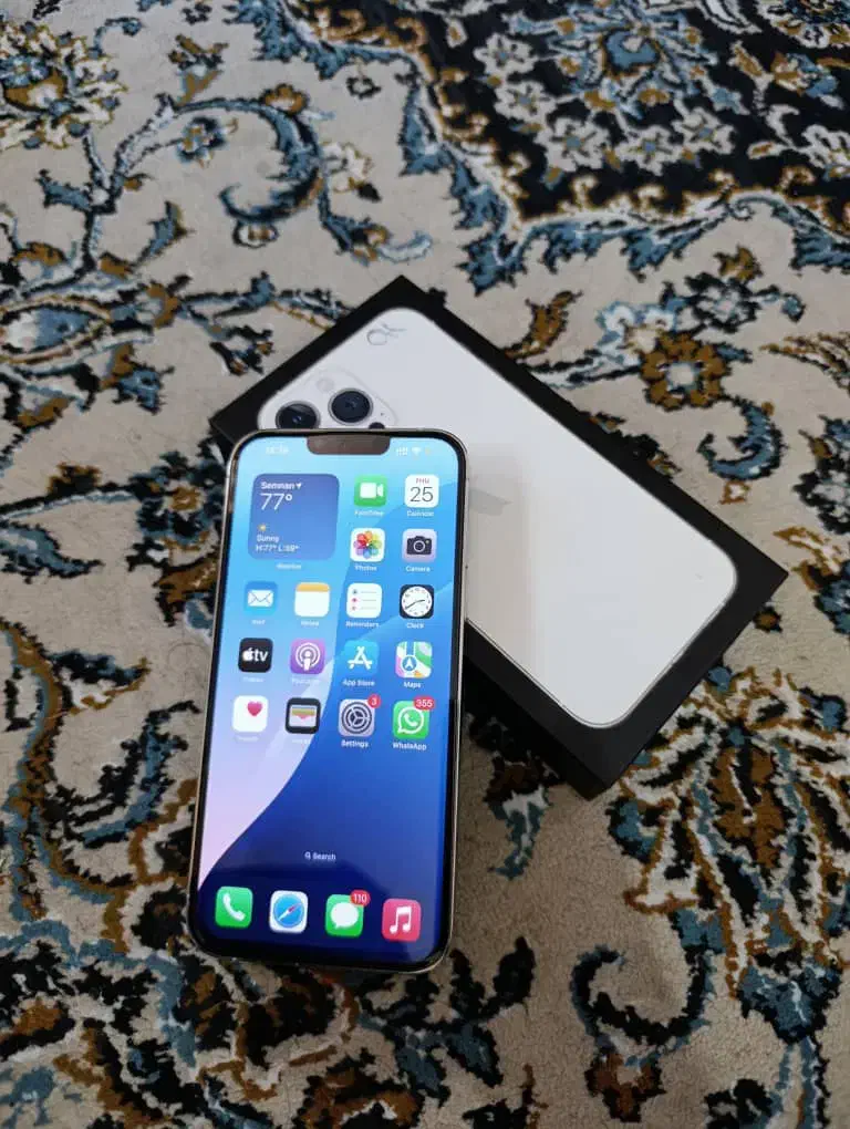 آیفون ۱۳ پرو مکس سفید هلث ۱۰۰  نسخه CH تخفیف ویژه|موبایل|سمنان, |دیوار