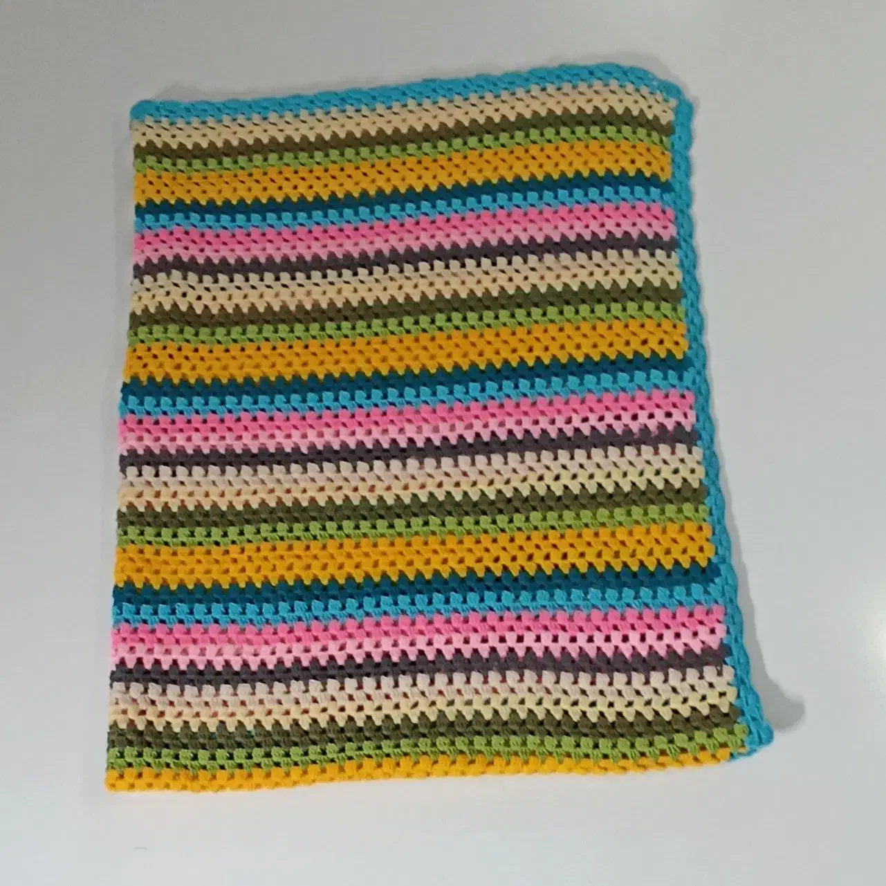 پتو دستبافت رنگین کمانی|رختخواب، بالش، پتو|مشهد, عبادی|دیوار