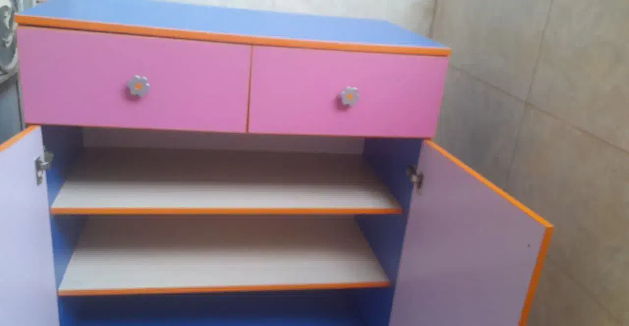 فروش کمد کودک در ۲ رنگ صورتی وفسفری|جاکفشی، کمد، دراور|آران و بیدگل, |دیوار