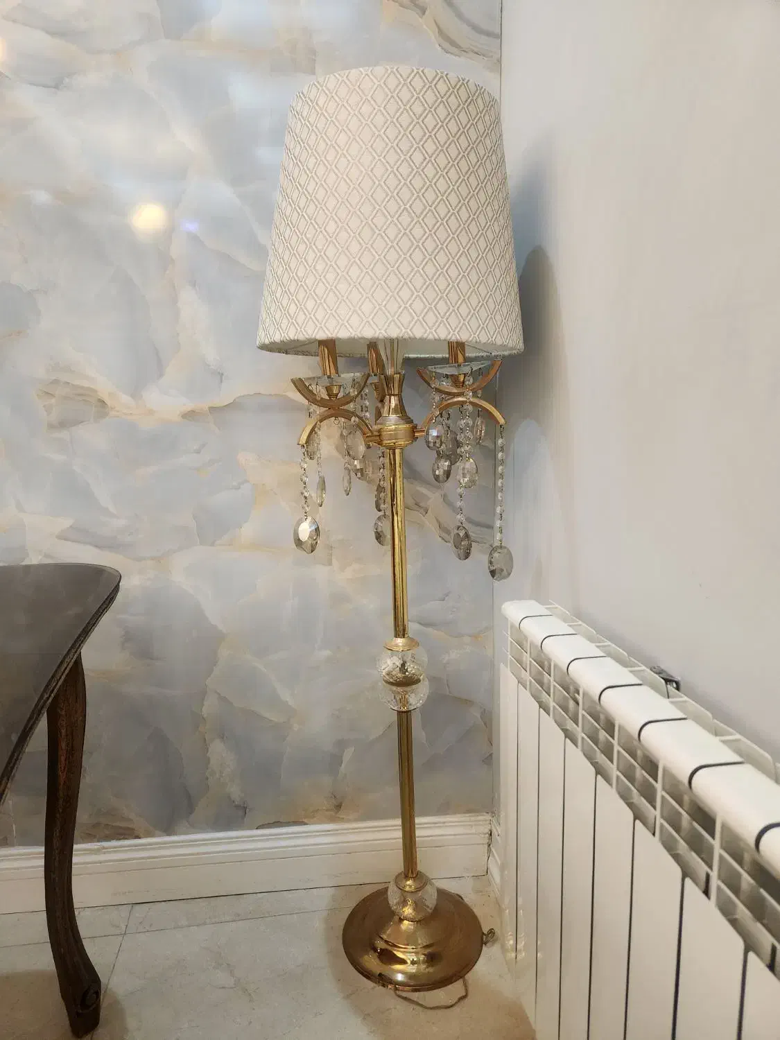 آباژور پایه بلند کریستال|چراغ خواب و آباژور|تهران, قیطریه|دیوار