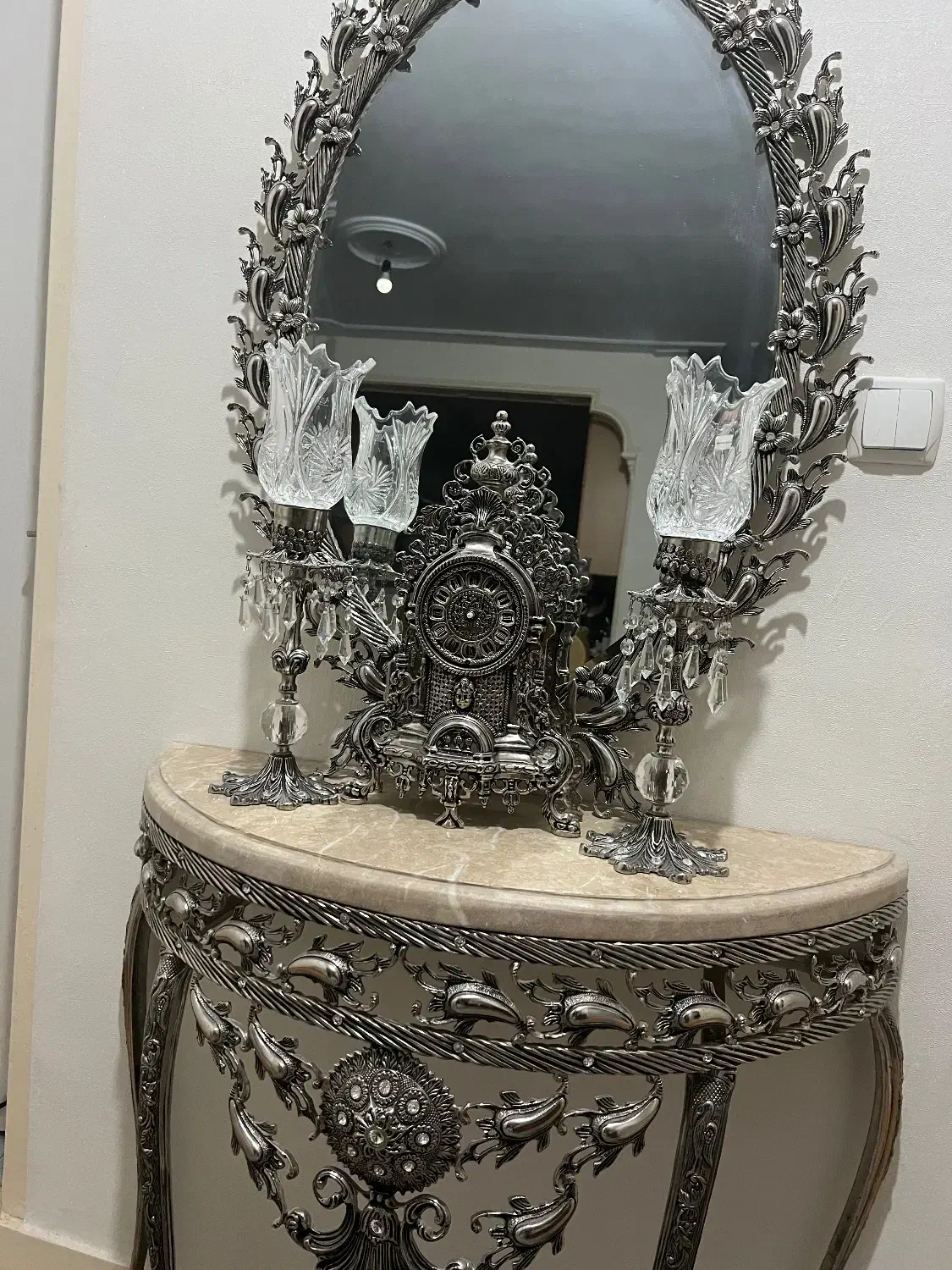 آینه و شمعدان برنز|آینه|تهران, فدک|دیوار