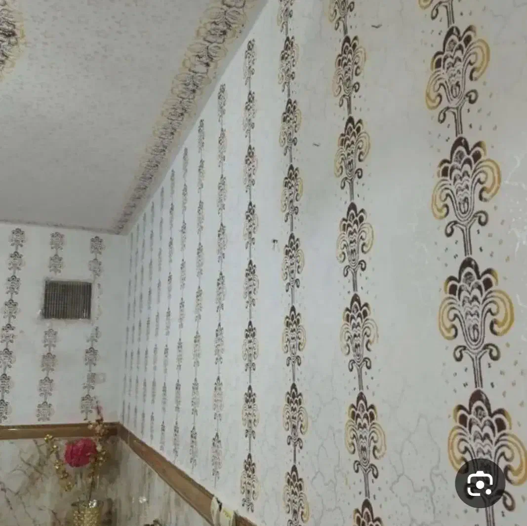 رنگ آمیزی طرح کاغذ دیواری|خدمات پیشه و مهارت|کوهدشت, |دیوار