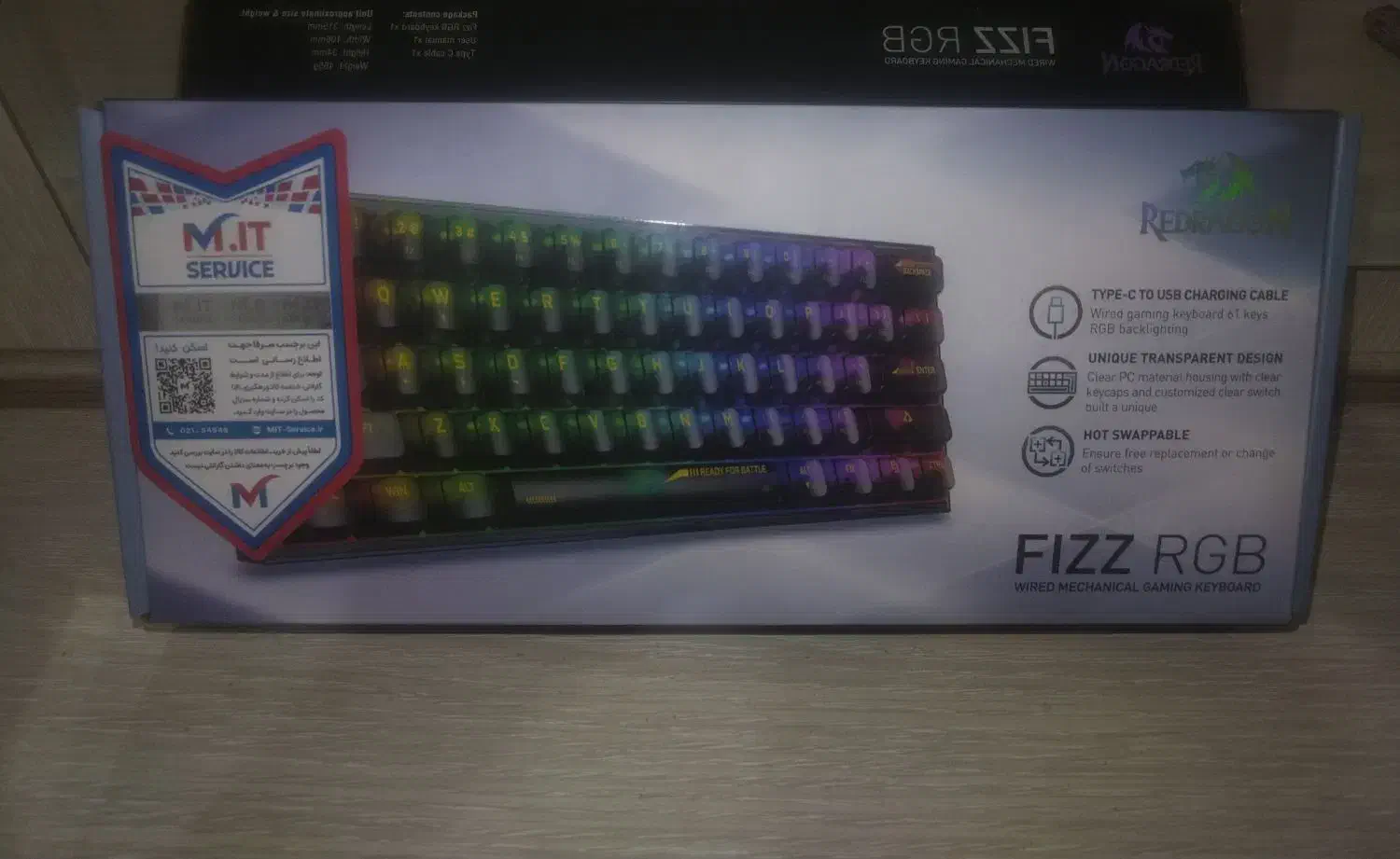 کیبورد ردراگون Fizz RGB Redragon K617 CTB RGB|قطعات و لوازم جانبی رایانه|تهران, یافت آباد جنوبی|دیوار