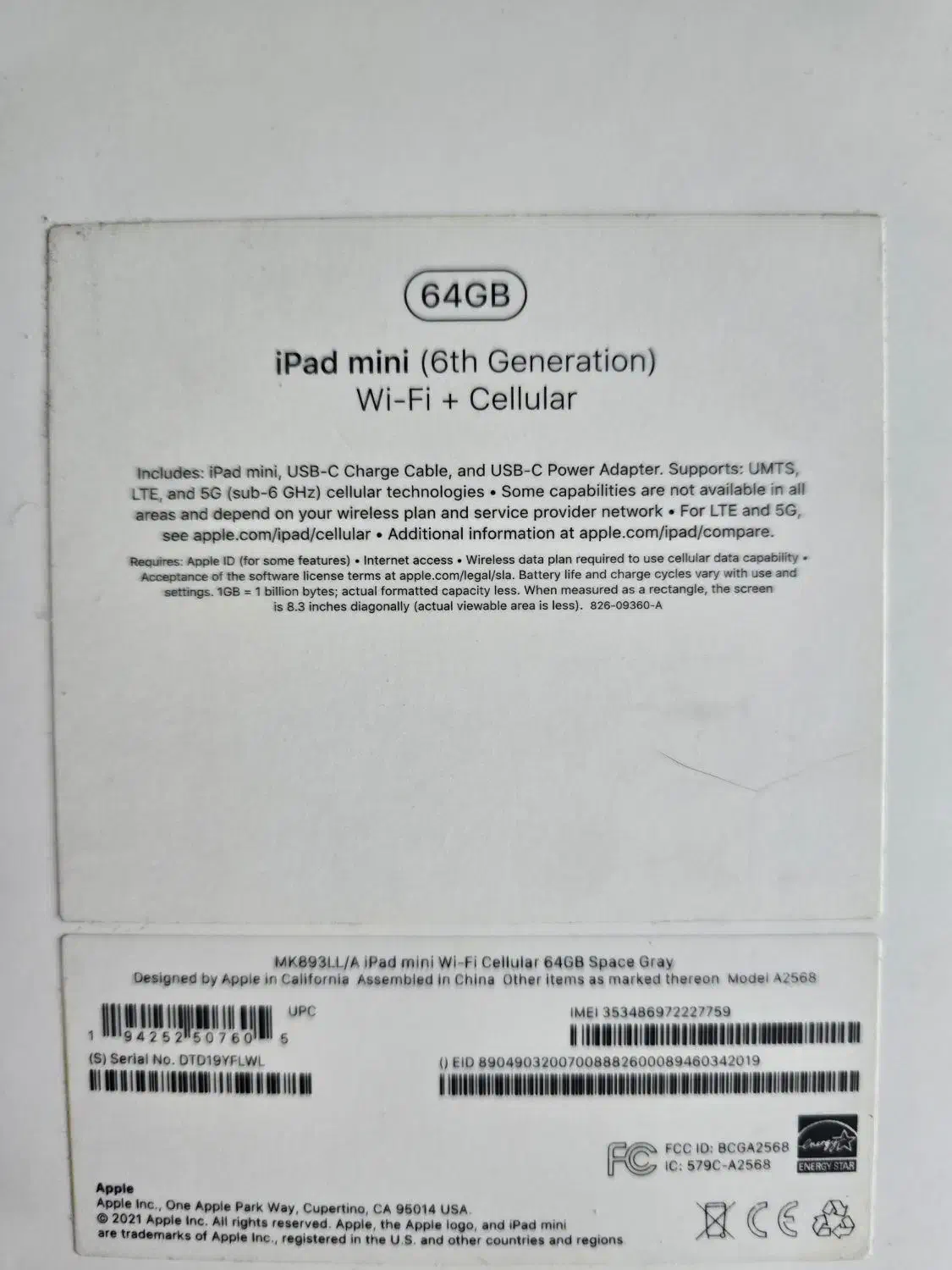 ipad mini 6 wifi+cellular|تبلت|تبریز, |دیوار