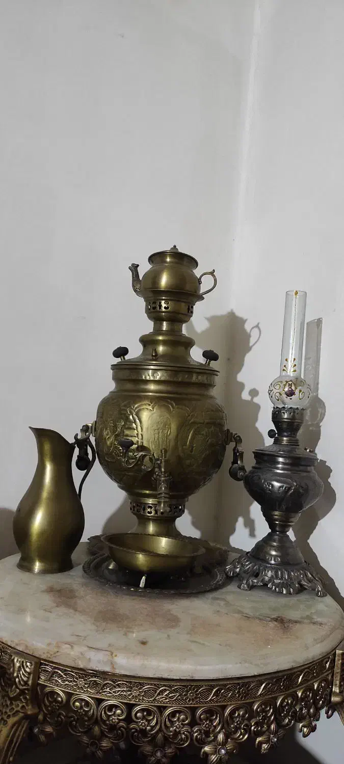 سرویس سماور برنجی|سماور، چای‌ساز، قهوه‌ساز|کرمان, |دیوار