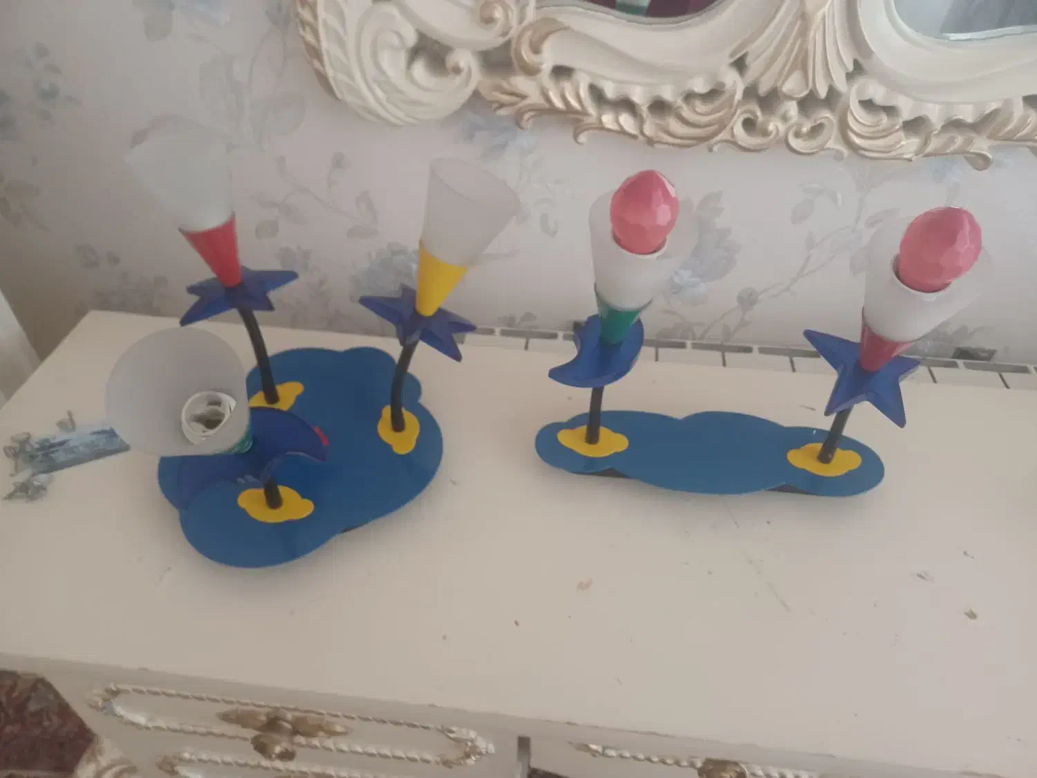 لوستر کودک یکی سقفی یکی دیواری|لوستر و چراغ آویز|تبریز, |دیوار