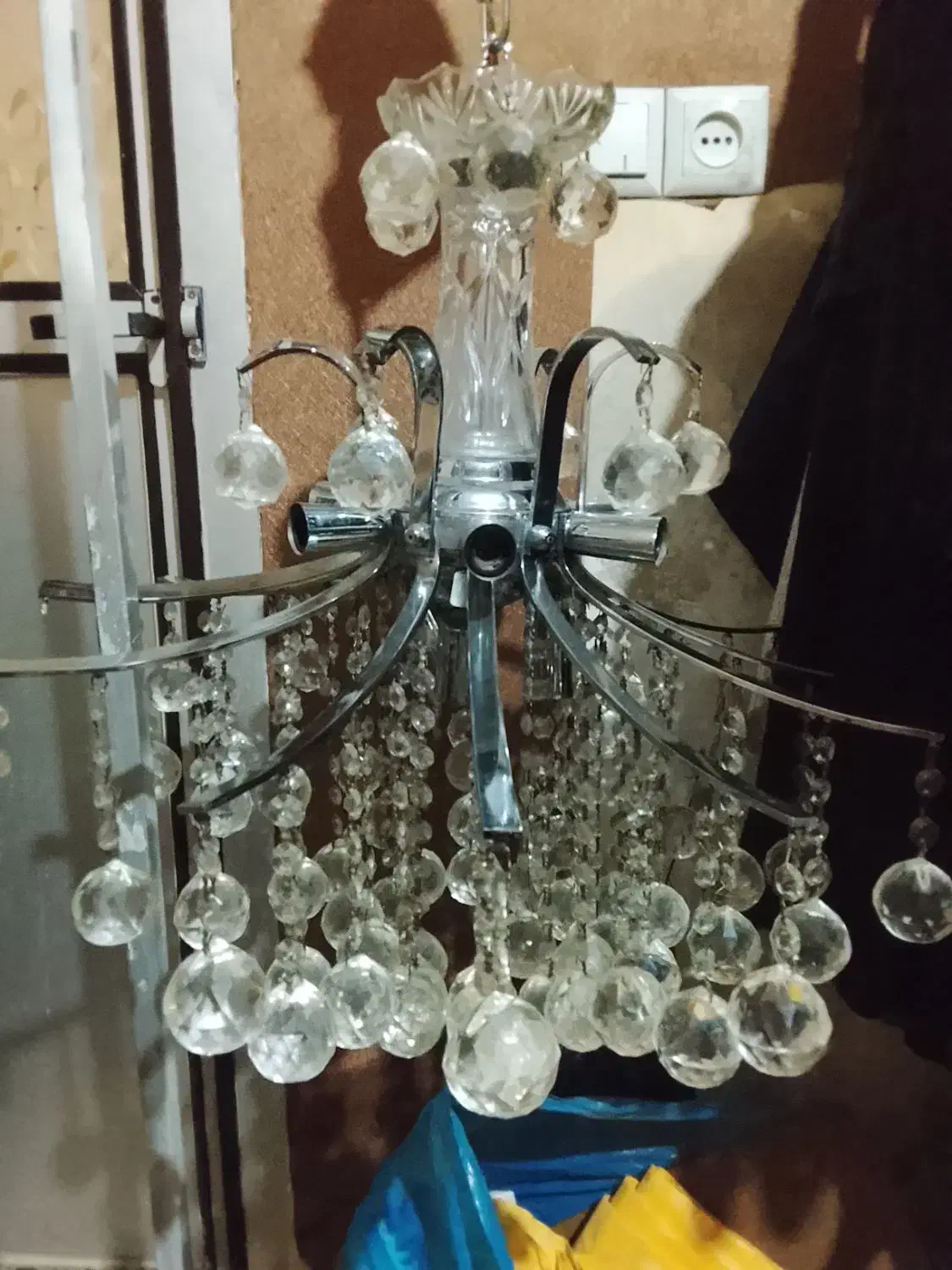 لوستر ۱۲شاخه استیل|لوستر و چراغ آویز|پاکدشت, پاکدشت (مامازند)|دیوار