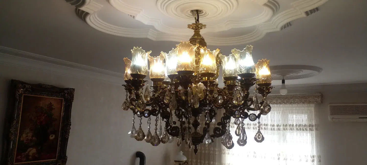 لوستر ۱۶ شاخه|لوستر و چراغ آویز|قروه, |دیوار