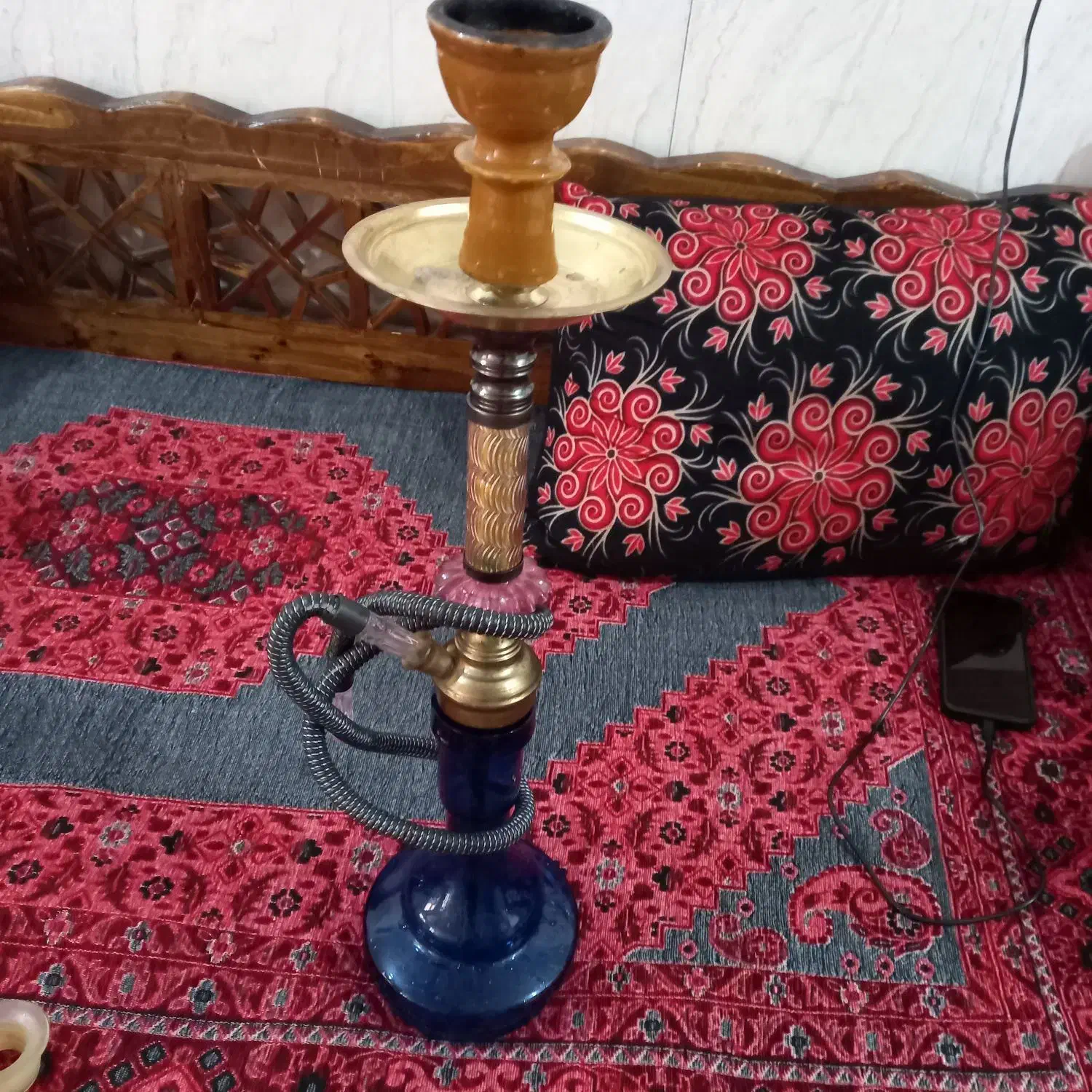 قلیان قدیمی برنز|زیورآلات و اکسسوری|اردبیل, |دیوار