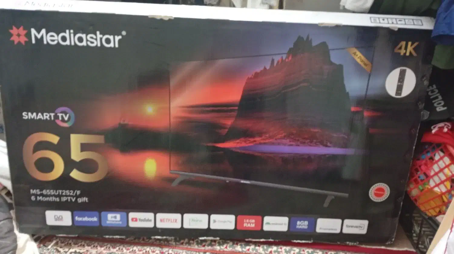 تلوزیون 65اینچ مدیا استاربامیز وپایه دیواری|تلویزیون و پروژکتور|بندرعباس, |دیوار