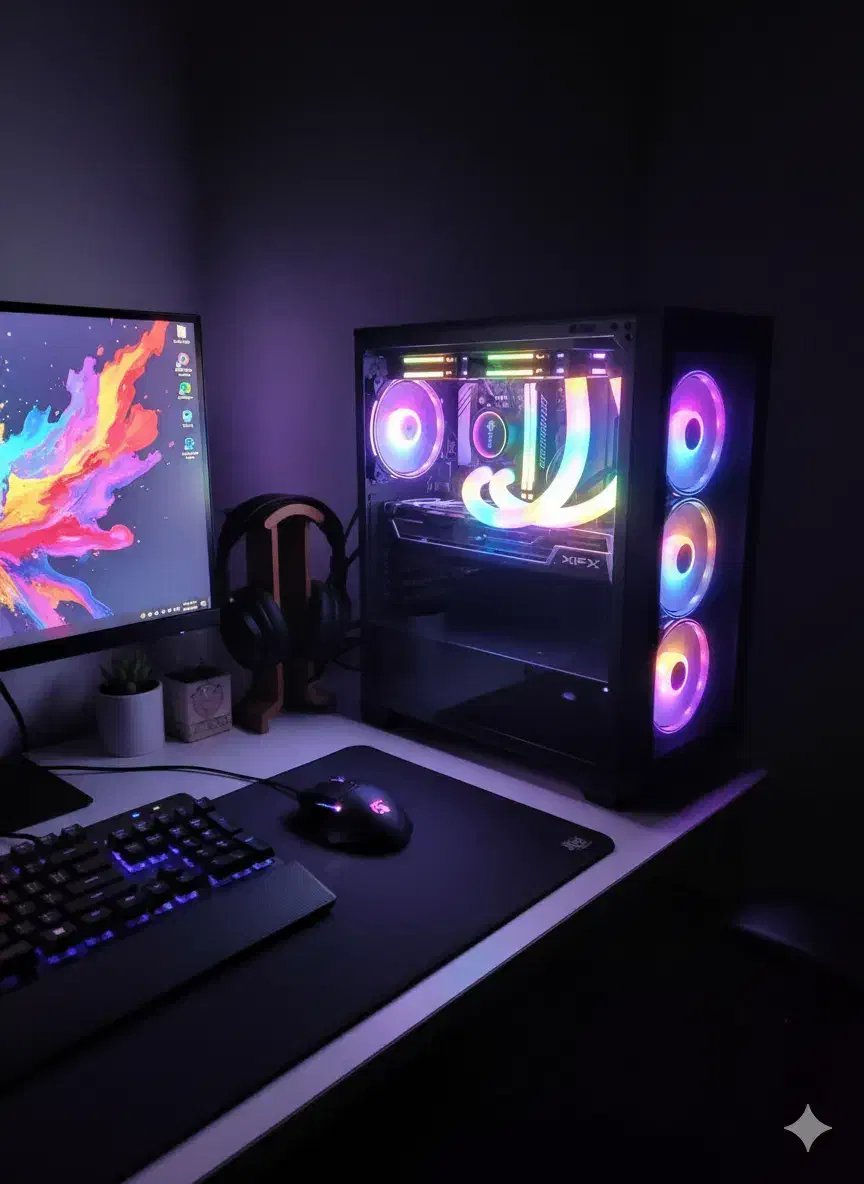 کیس گیمینگ با گرافیک 16GB و رم 64|رایانه رومیزی|شلمان, |دیوار