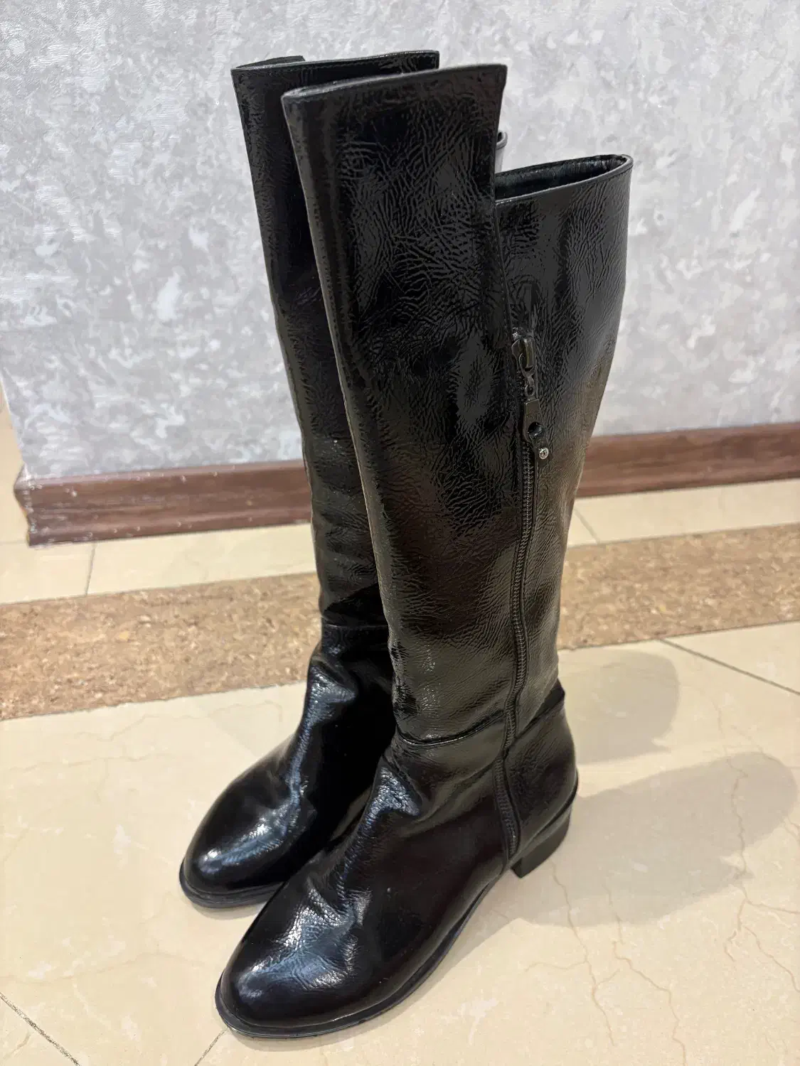 بوت ورنی ترک رنگ مشکی ،، سایز ۳۸|کیف، کفش، کمربند|تهران, پونک|دیوار