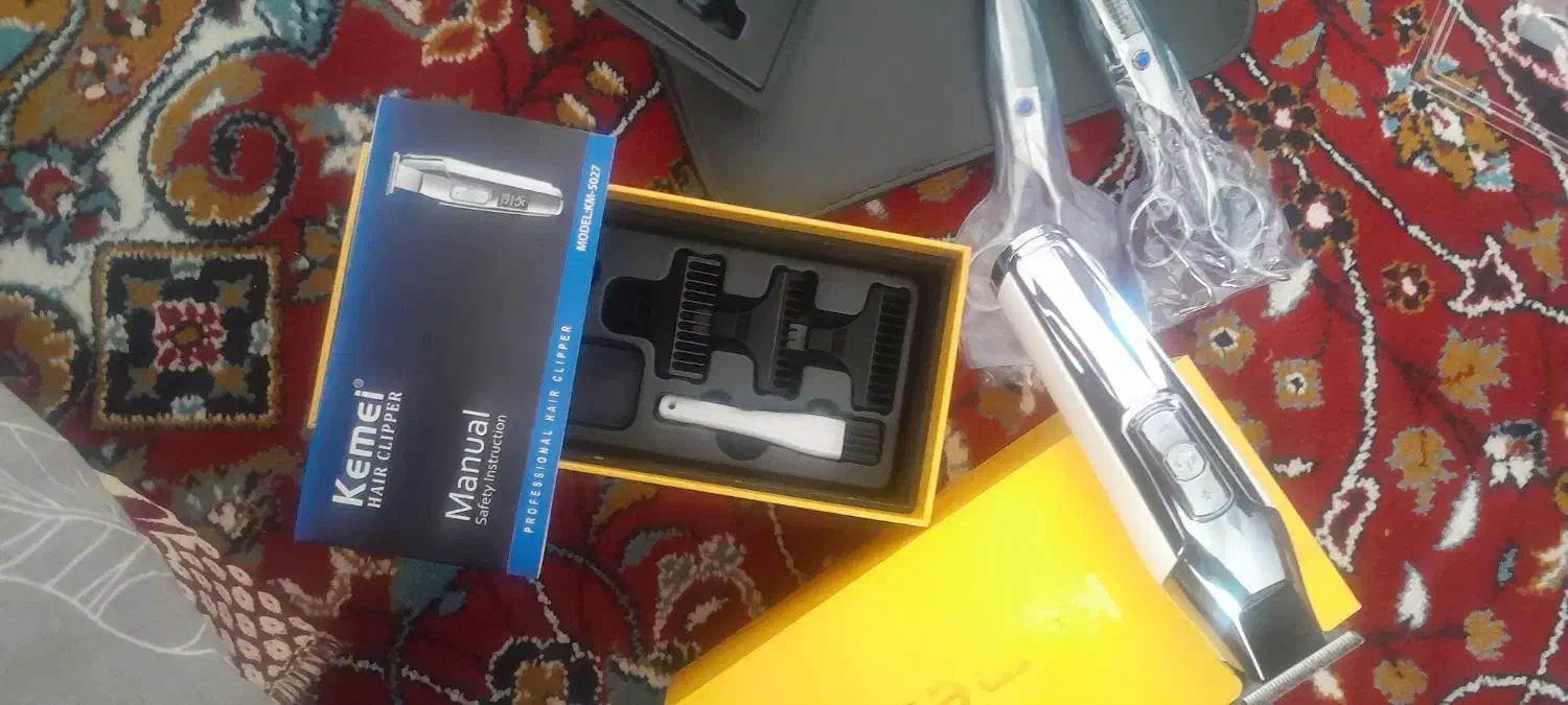 ماشین اصلاح وی جی آر و قیچی ست نو|آرایشی، بهداشتی، درمانی|تربتحیدریه, رضاشهر|دیوار