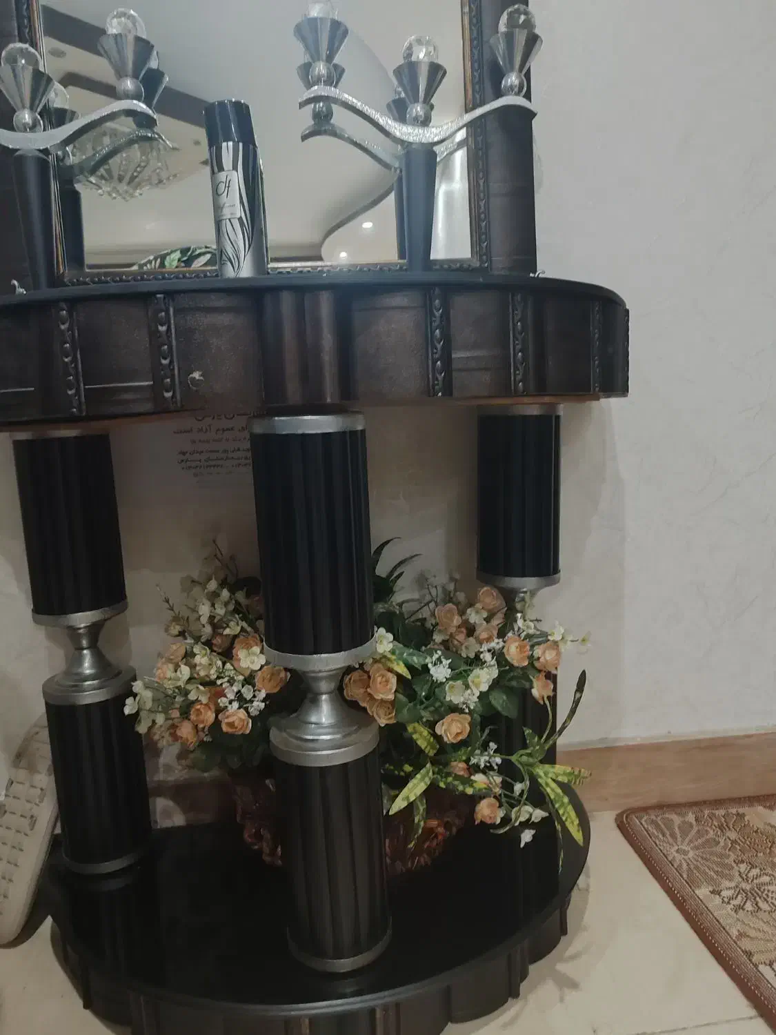 آینه با کنسول و شمعدان|بوفه، ویترین، کنسول|رشت, رشتیان|دیوار