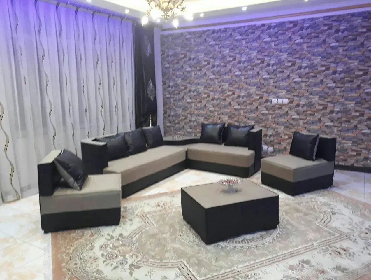 مبل با طراحی و دوخت مقاوم و بادوام مدل ال راحتی|مبلمان خانگی و میز عسلی|تهران, شهرک شریفی|دیوار