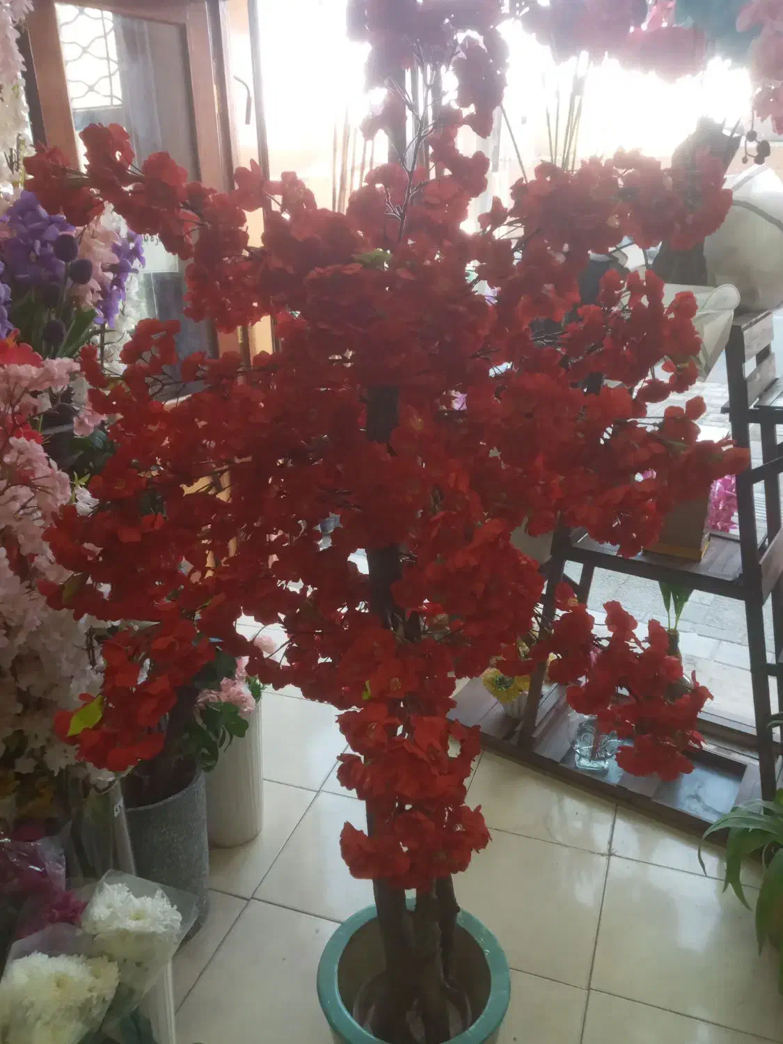 درخت شکوفه مصنوعی|گل مصنوعی|یزد, |دیوار