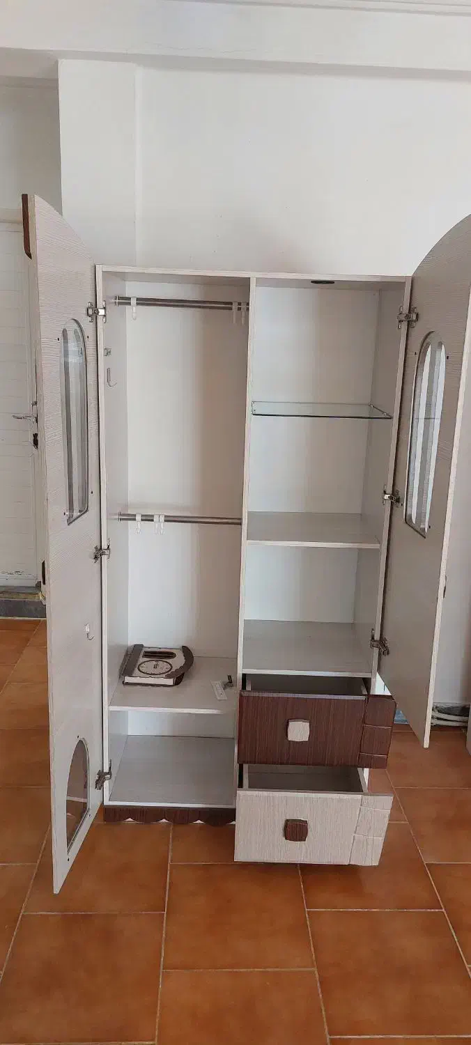 تخت و کمد و میز تحریر نوجوان طرح ‌کلبه|تخت و سرویس خواب|گرگان, |دیوار