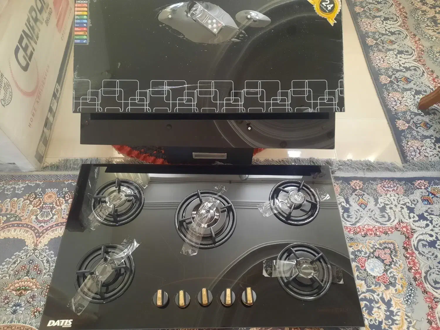 گاز صفحه ای و هود کاملا نو و استفاده نشده و سالم|اجاق گاز و لوازم برقی پختوپز|اسفراین, |دیوار