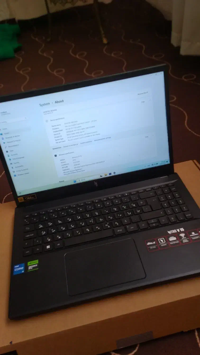 لپتاپ ایسر نیترو وی ۱۵ لپتاپ|رایانه همراه|گلستان (تهران), |دیوار