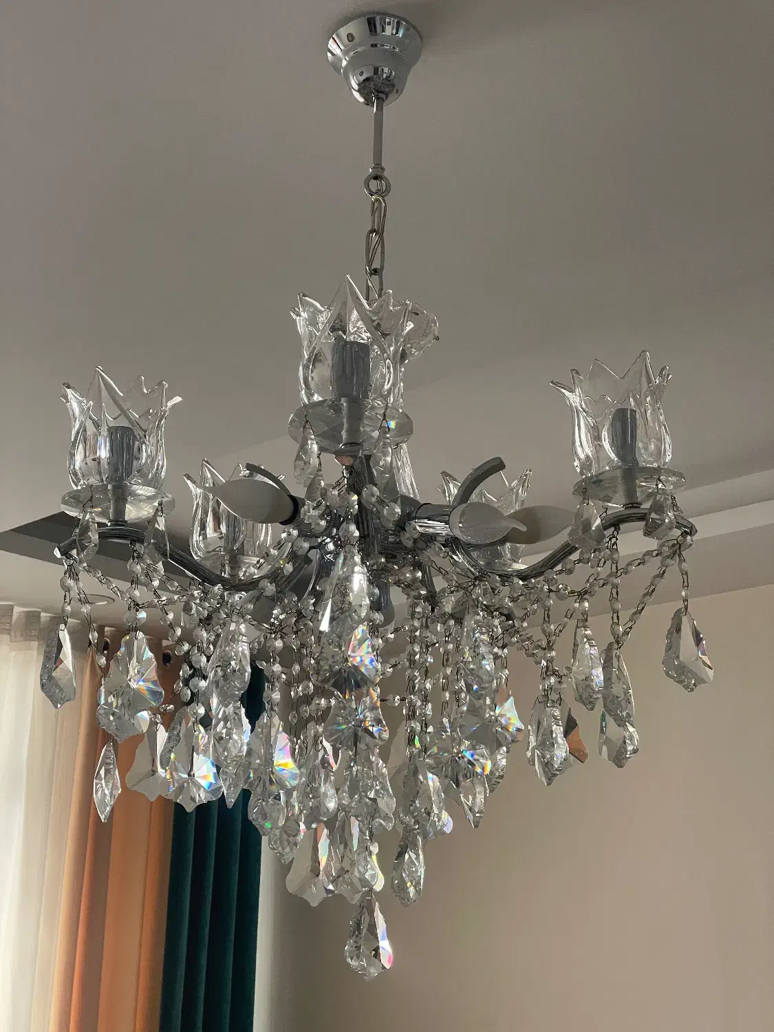 لوستر کریستال|لوستر و چراغ آویز|کرج, دهقان ویلا|دیوار