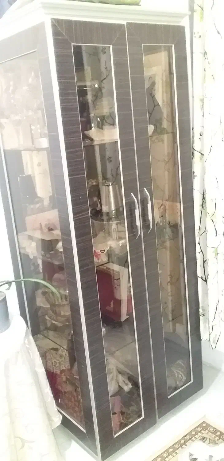 بوفه شیشه ای با چوب ام دی اف|بوفه، ویترین، کنسول|بندر انزلی, جزیره|دیوار