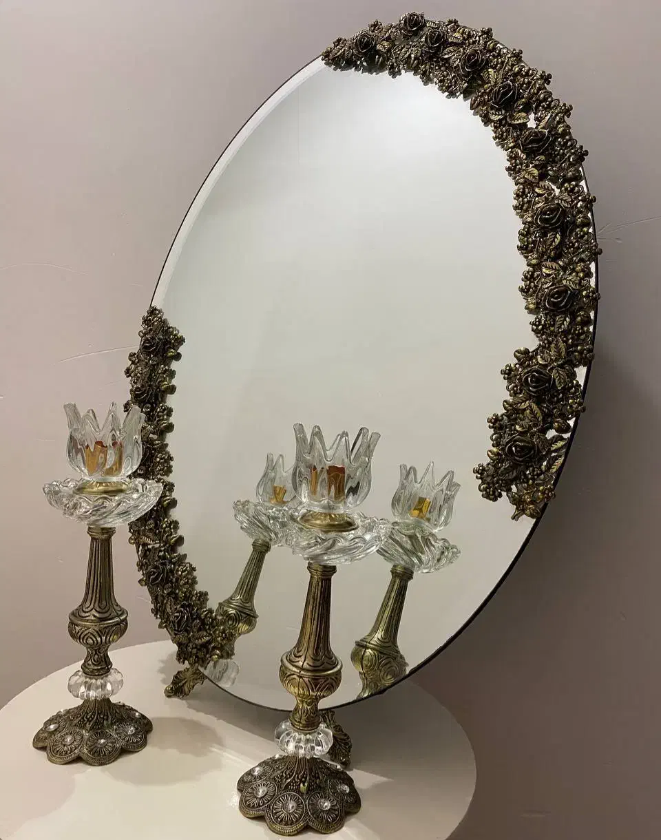 آینه و شمعدان سالم و بدون خط و خش|آینه|ساری, |دیوار